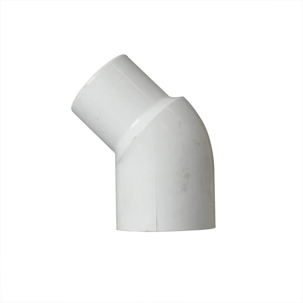 Thrifco Plumbing 1-1/2 Inch Slip x Slip PVC 45 Degree Street Elbow SCH 40 8114056 - main